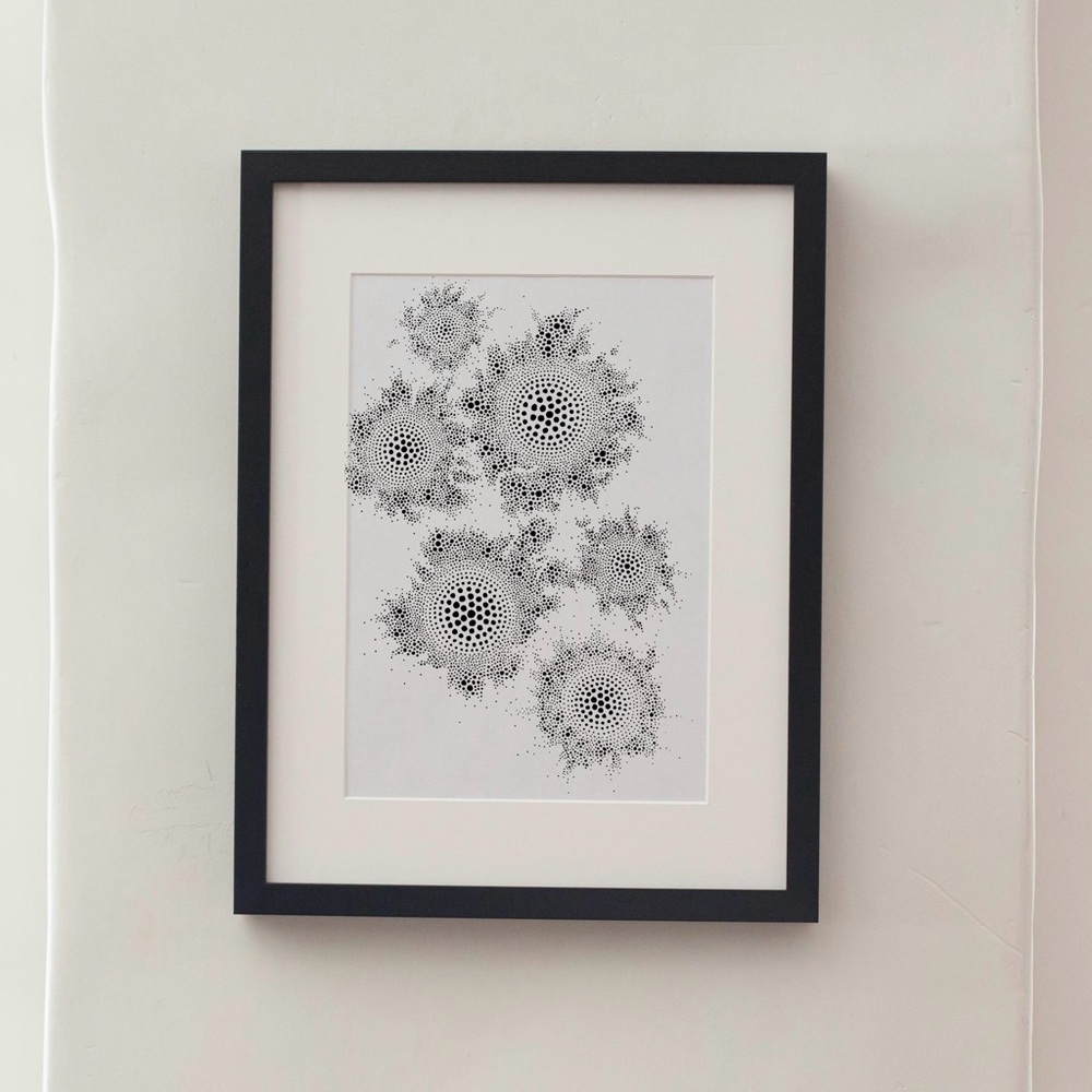Abstract Amoeba inspired art original drawing